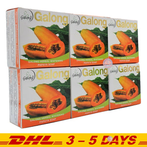 Galong Herbal Whitening Papaya Extract Bar Soap 150g x 6