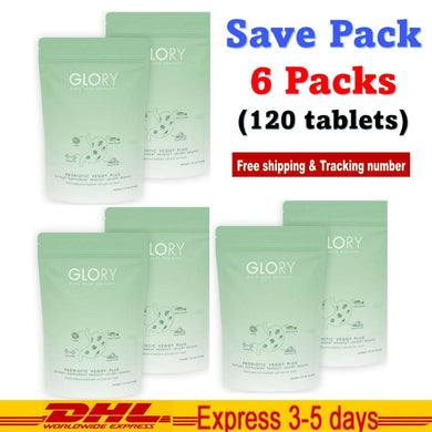 6x Glory Veggy Plus Dietary supplement Detoxify Balance Radiant Skin 20 Capsules