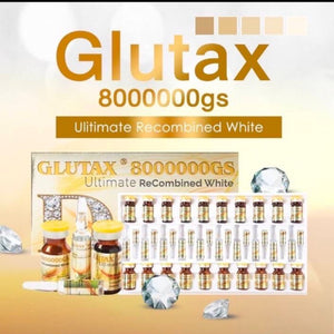 Set White Skin Glutax 8000000 GS+Laroscorbine Diamond E-UF+ Collagen fort plattinum + Placenta Enhanced Complex 1 Set