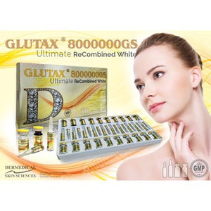 Set White Skin Glutax 8000000 GS+Laroscorbine Diamond E-UF+ Collagen fort plattinum + Placenta Enhanced Complex 1 Set