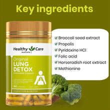 Load image into Gallery viewer, HEALTHY CARE LUNG DETOX 180 tablets: Nourishes and restores lung health