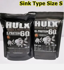 2X HULX High Quality Goldfish Food High Protein 60% Sinking Pellets Whey Mixed