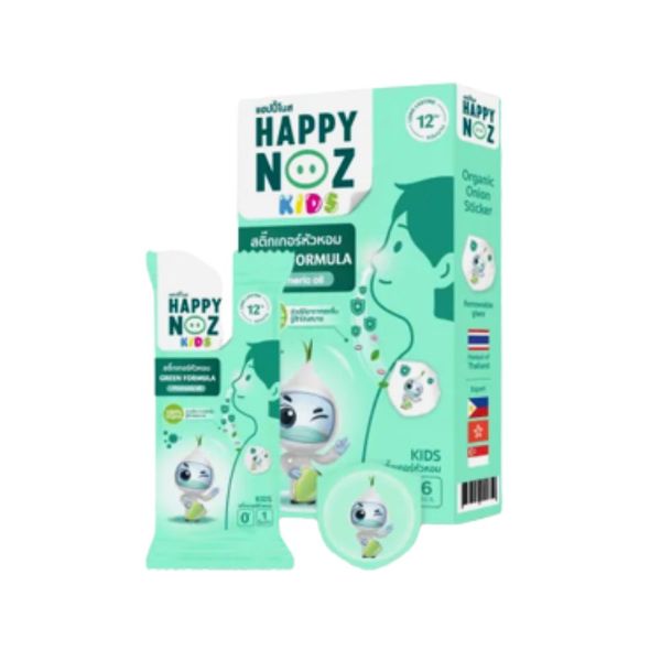 Happy Noz Sticker Virus Protection Organic Onion Oil Mint Relief Stuffy Nose