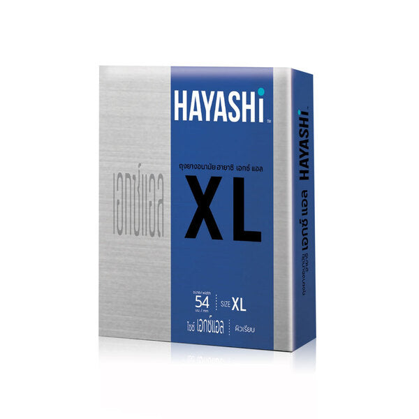 Hayashi XL Condom Size 54mm. Hayashi XL condoms, size 54mm.
