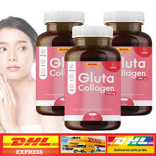 X3 Inzent Gluta Collagen 1000mg 30Cap Brightening Anti Aging Glowing Smooth Skin