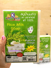 Load image into Gallery viewer, Pack12 X 100g. K.BROTHERS Rice Milk Soap Whitening Skin Herbal Care Shape Soap