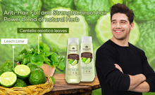Load image into Gallery viewer, Khaokho Talaypu Shampoo + Conditioner, Kaffir Lime and Centella Asiatica Formula, Helps Reduce Hair Loss (180 ml, 160 ml)