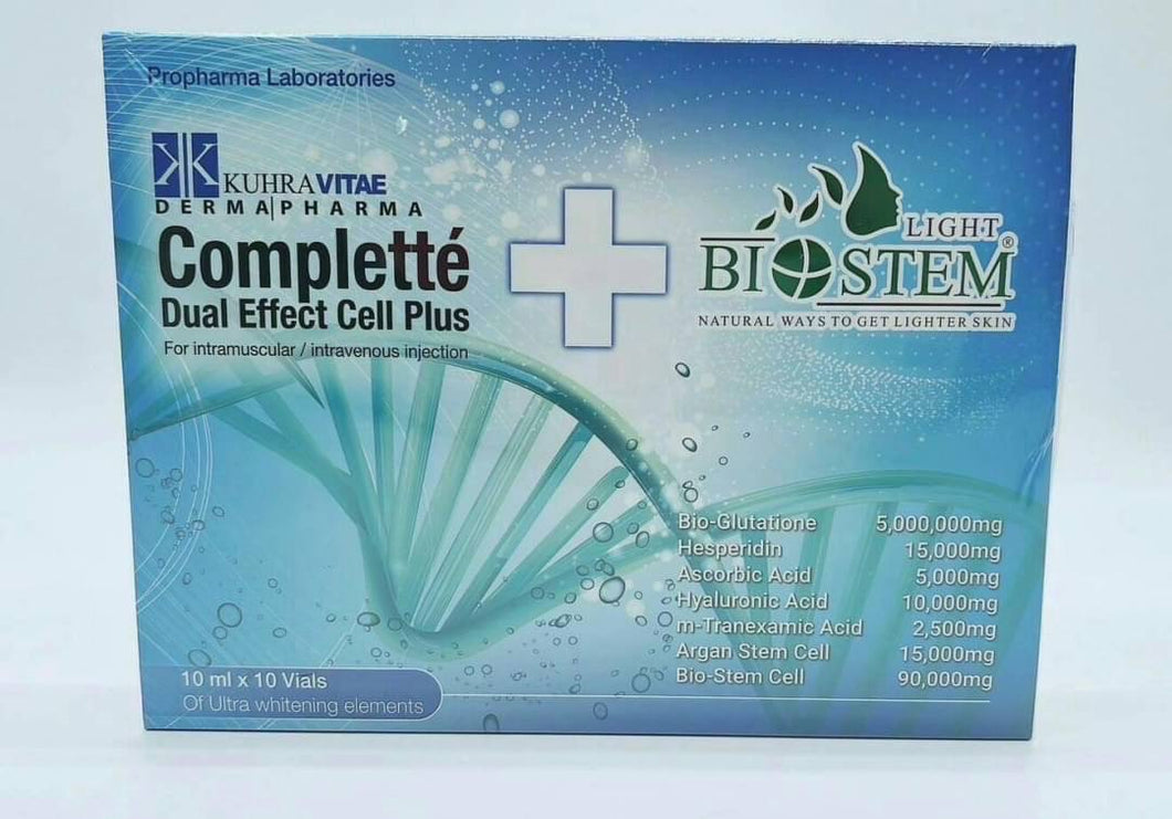NEW KUHRA VITAE COMPLETTE DUAL EFFECT CELL PLUS BIOSTEM GLUTATHIONE SKIN WHITENING