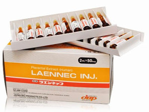 Laennec Placenta Japan Bounce face Skin with aura 1box / 50 ampoules