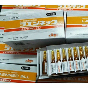 Laennec Placenta Japan Bounce face Skin with aura 1box / 50 ampoules