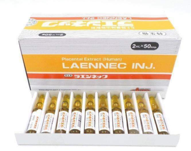 Laennec Placenta Japan Bounce face Skin with aura 1box / 50 ampoules