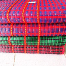 Load image into Gallery viewer, Large Thai Picnic Mat Fold Plastic Woven Style Camp Sit Sleep Outdoor Beach Lawn