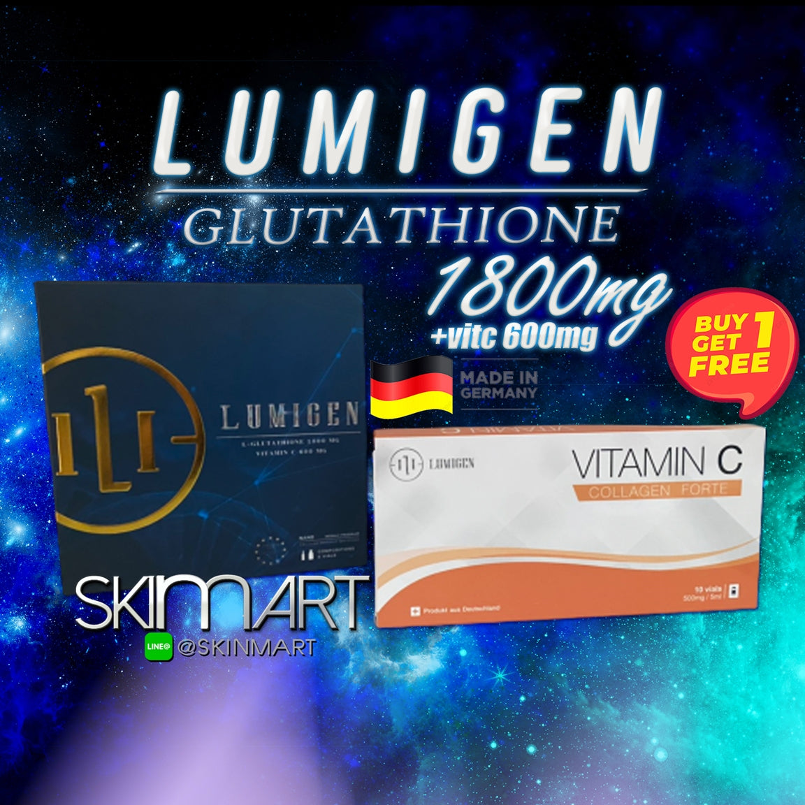 Lumigen Glutathione 1800mg + VITC Collagen Forte – Quality item shop