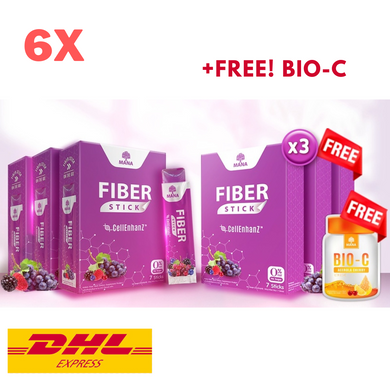 6x MANA Fiber Stick Flat belly formula Intestinal detox balance excretion...