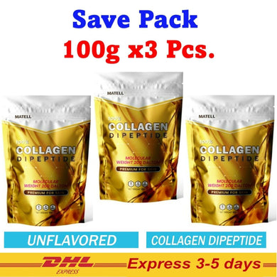 3x100g MATELL Collagen Dipeptide Premium Collagen from Japan Younger Aura Skin