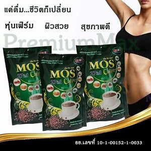 X3 MOS Instant Coffee Herbal + 27in1 Vegan Healthy Non-Fat Sugar 0% Cholesterol