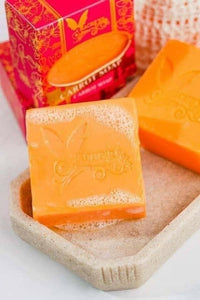 Mache're Carrot Facial Soap Extract Fruit Acids make your Skin Aura Radiance