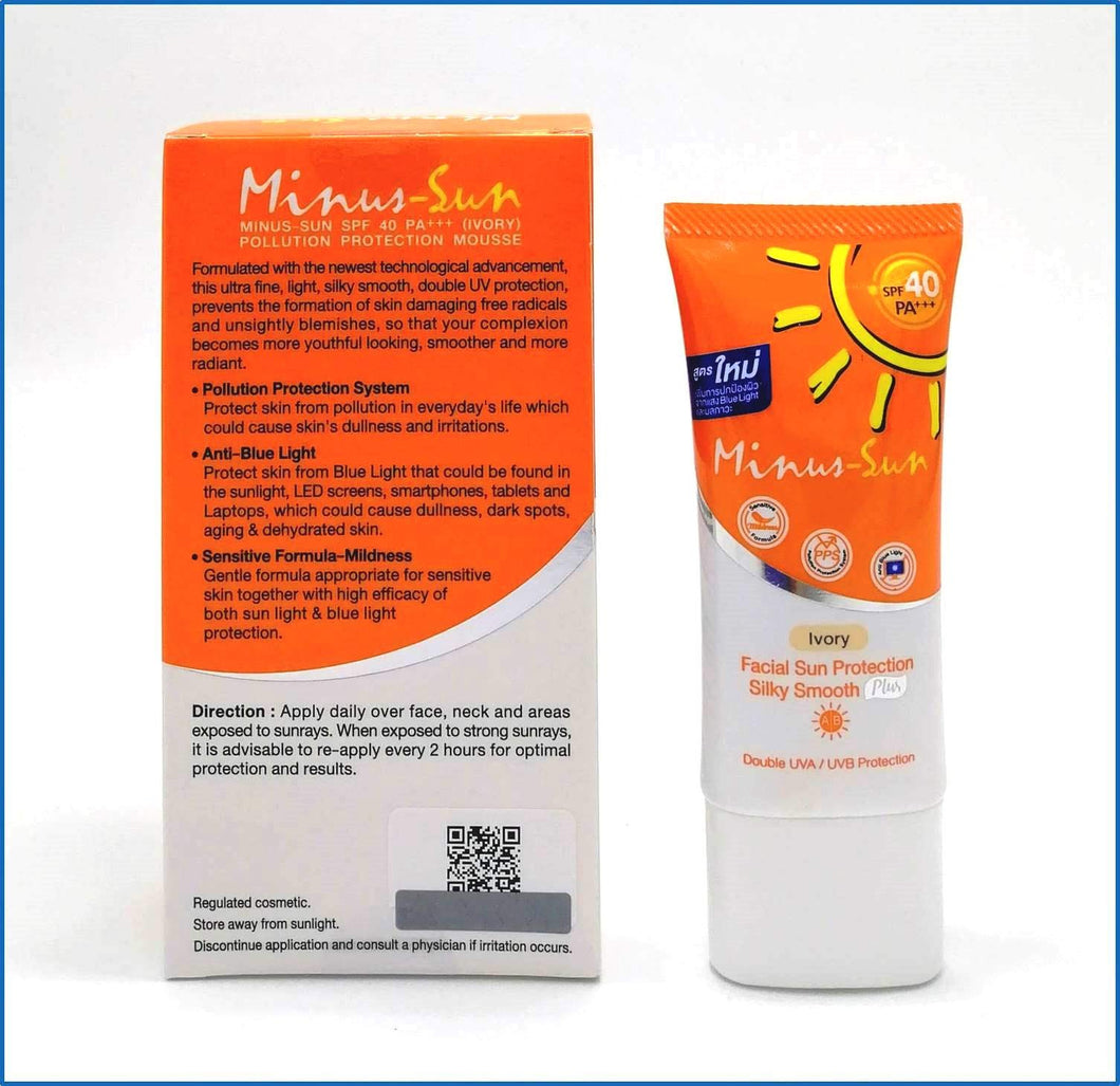 50g x 6 Minus Sun Sol Ivory Facial Protection Silky Smooth SPF40 Broad Spectrum