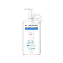 Load image into Gallery viewer, MizuMi B3 AHA pump bottle 250 grams Intense White Body Booster body serum