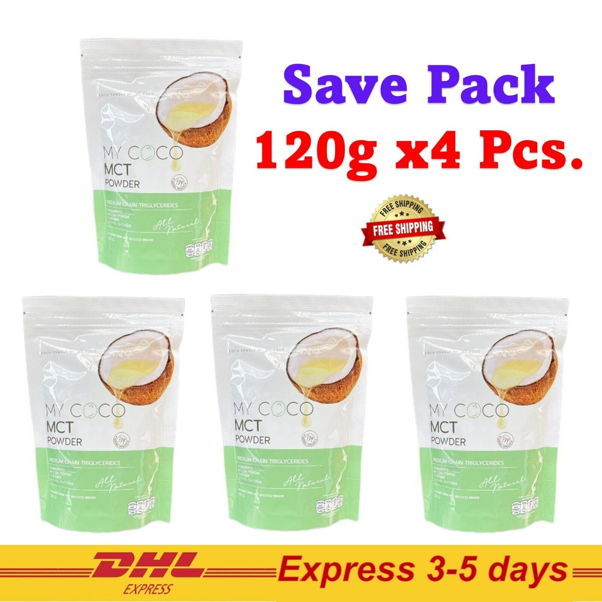 4x My coco MCT Powder Weight Management Reduce Fat Easy to Eat Delicio ...