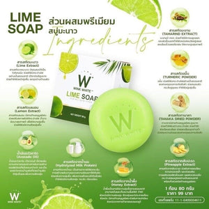 Natural Herbs Lime Soap Anti Aging Smooth Aura Radiant Skin Face 80g