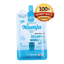 Load image into Gallery viewer, 20X Numju Underarm Whitening Cream (Blue Sachet, 6 sachets). Fast-absorbing cream, brightens skin
