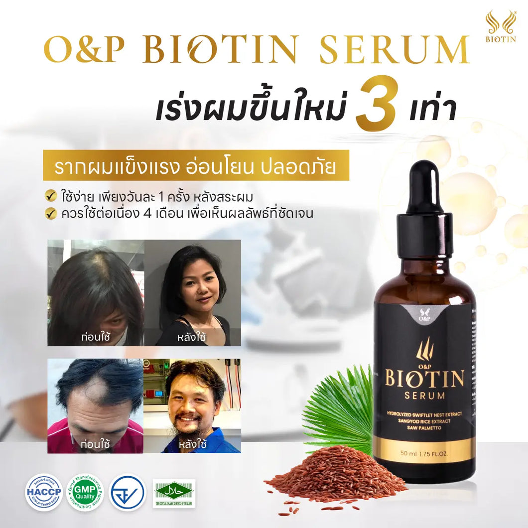 O&P Biotin Serum 50ml/1.75 Fl.Oz Anti Hair Loss Nourish Smooth Soft Shiny Hair