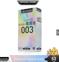 Load image into Gallery viewer, Okamoto 003 Condoms – Ultra-thin (0.03 mm), smooth texture, 52 mm width. 1 box (10 pieces).