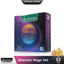 Load image into Gallery viewer, Okamoto Mega Dot Condoms – Textured surface with large dots, 52mm size, 1 box (3 pieces)