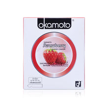 Load image into Gallery viewer, Okamoto Strawberry, strawberry-flavored condoms, smooth surface, 53 mm, 1 box (10 pieces)