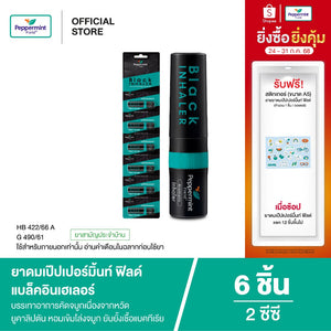 100X Peppermint Field Black Thai Flavored Inhaler Pencil Aromatically Refreshing