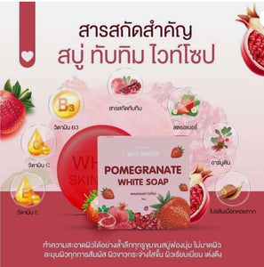 Pomegranate Soap Skin care All Natural Extract Healthy Aura Smooth 60g