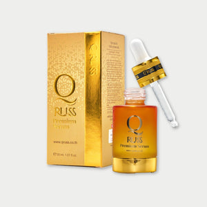 Q russ set reduces blemishes serum2 Premium Mask 1 Aura Cream1 uv sunscreen 1