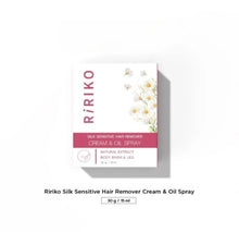 Load image into Gallery viewer, RIRIKO SILK SENSITIVE HAIR REMOVER CREAM &amp; OIL SPRAY Hair Removal Products