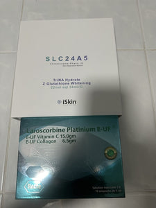 Set White Iskin SLC24A5 Chromosome Phase IX Glutathione Whitening New+ ROCHE LAROSCORBINE PLATINIUM E-UF