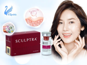 Sculptra is a particle of substance. The world's first natural collagen stimulant 1 Box 1 Bottle