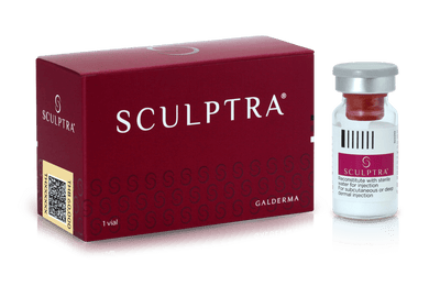 Sculptra is a particle of substance. The world's first natural collagen stimulant 1 Box 1 Bottle