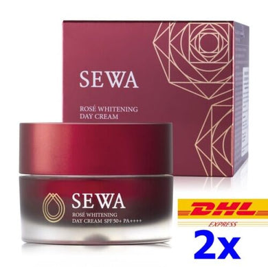 2x Sewa Rose Whitening Day Cream SPF 50+ PA++++ moisturize skin Reduce wrinkles