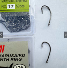 Load image into Gallery viewer, Shogun long-shank hook with a back barb.