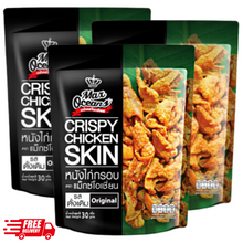 Load image into Gallery viewer, Chicken Skin Crispy Fried Snack Max Oceans 8 Flavor Party Camping 8 Packs