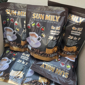 Sun Mily Coffee 29 in 1 Instant Coffee Powder Healthy Weight Manage No Sugar 6X