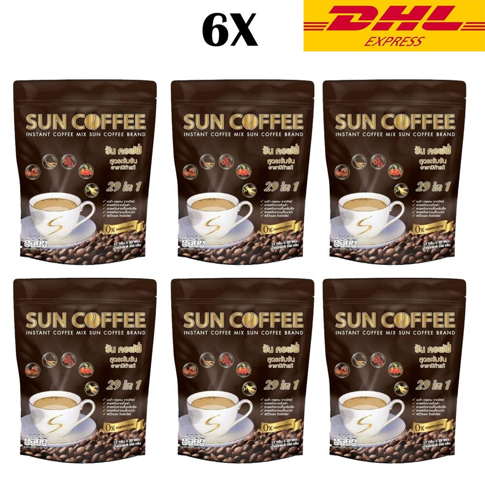 Sun Mily Coffee 29 in 1 Instant Coffee Powder Healthy Weight Manage No Sugar 6X