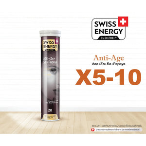 Swiss Energy Anti Age ACE, effervescent vitamin tablets for smooth, blemish-free skin and reduced wrinkles