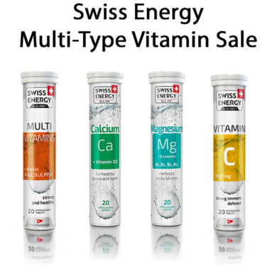 Swiss Energy Magnesium + B, Vitamin C 1000mg, Calcium + D3, Multi Vitamins - ALL