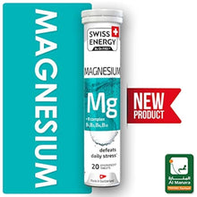 Load image into Gallery viewer, Swiss Energy Magnesium + B Complex - Effervescent 20 Count &amp; 2 FREE MASKS