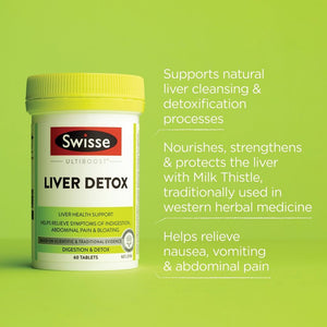 Swisse LIVER DETOX 120 Tablets Liver Protection Natural Ingredients