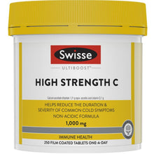 Load image into Gallery viewer, Swisse Ultiboost High Strength C Ultraboost High Strength Vitamin C 150 Tablets