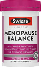 Load image into Gallery viewer, Swisse Ultiboost Menopause Balance 60 Tablets for menopausal discomfort