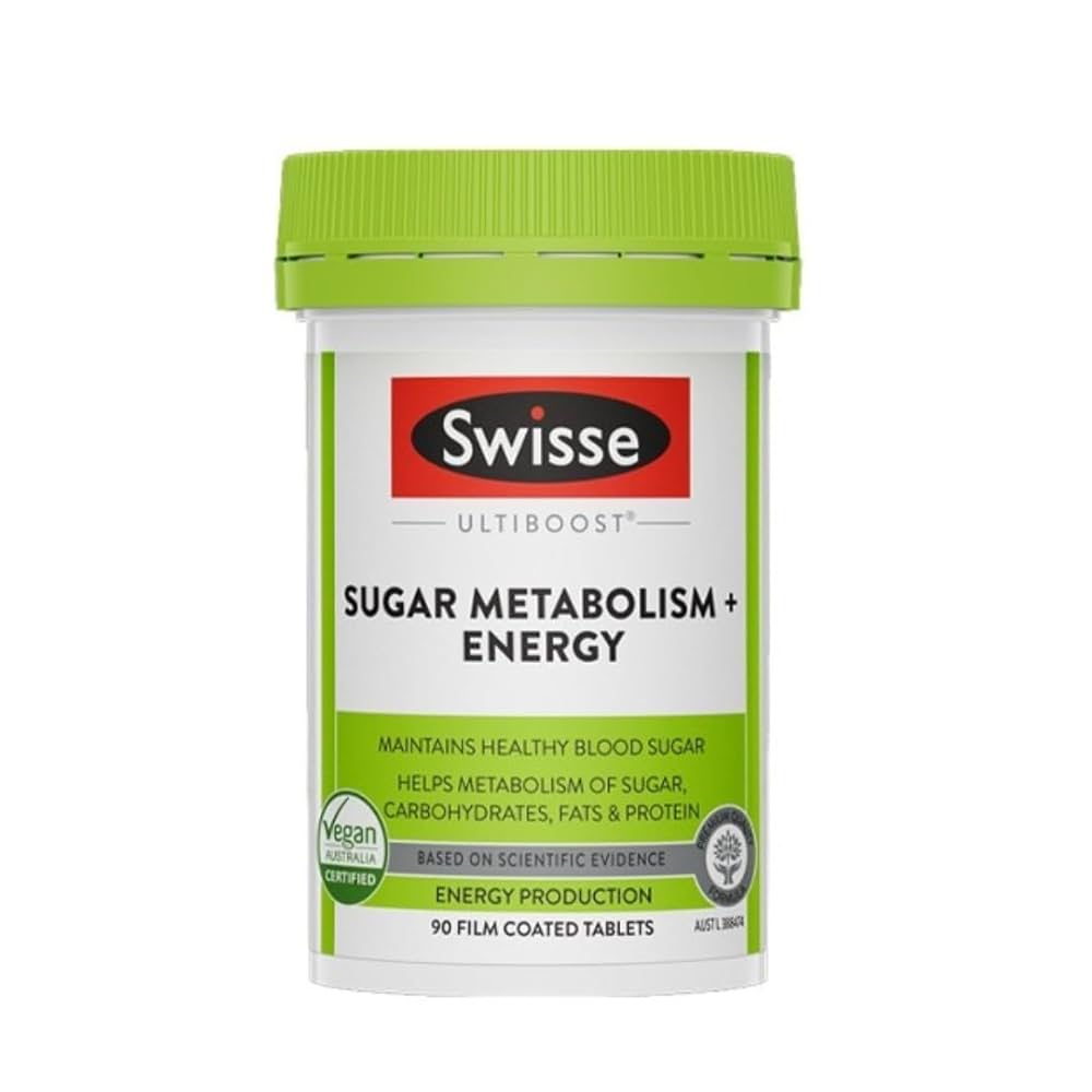 Swisse Ultiboost Sugar Metabolism+ Energy 90 Film Coated