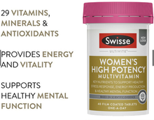 Load image into Gallery viewer, Swisse Ultivite Women&#39;s High Potency Multivitamin 40 Tablets